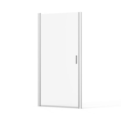 Pivot Shower Door, Tempered Glass, Semi Frameless