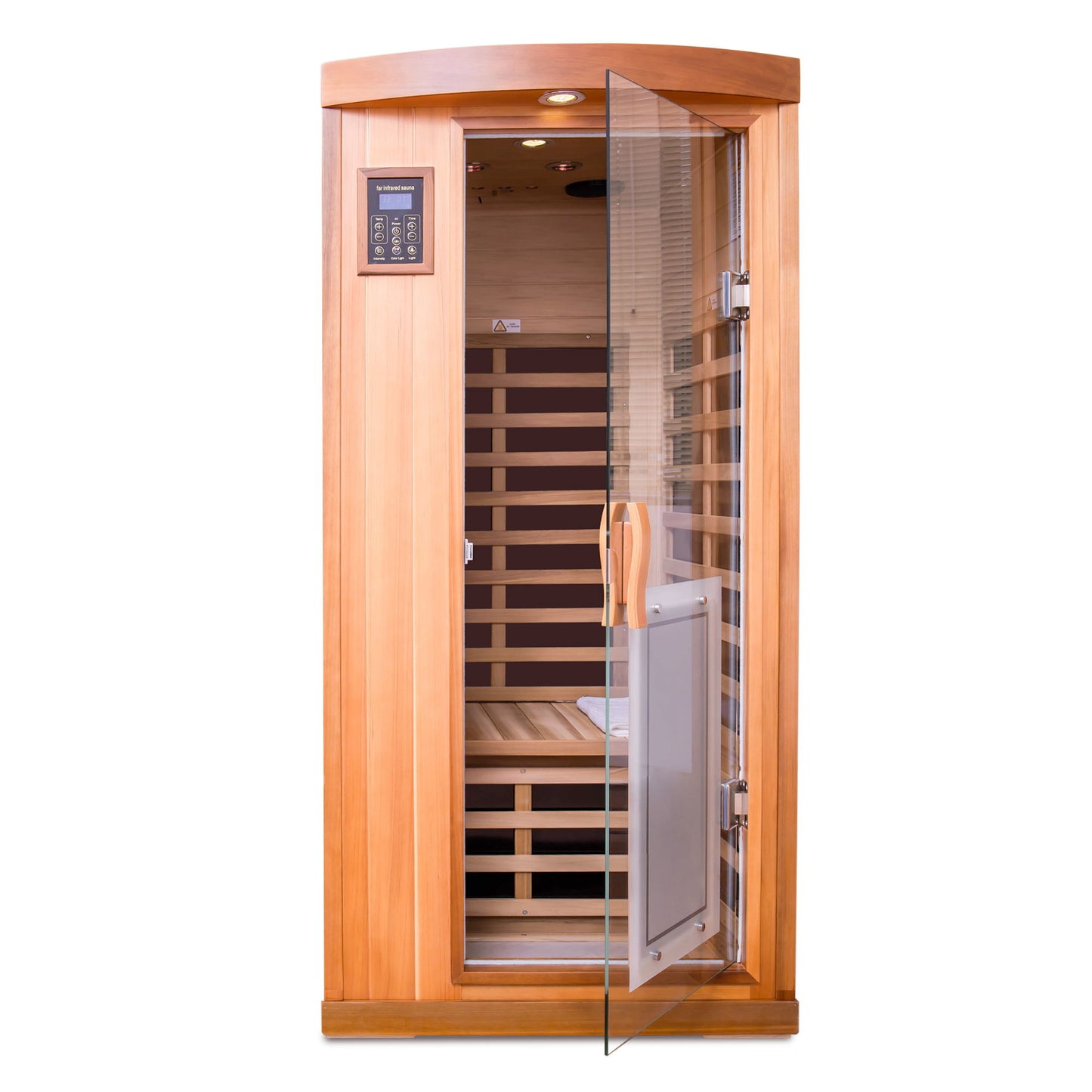 1 Person Far Infrared Deluxe Indoor Sauna Room - Red Cedar