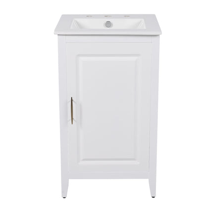 Modern Bathroom Vanity With Sink, Functional Drawer, Soft- Closing Door