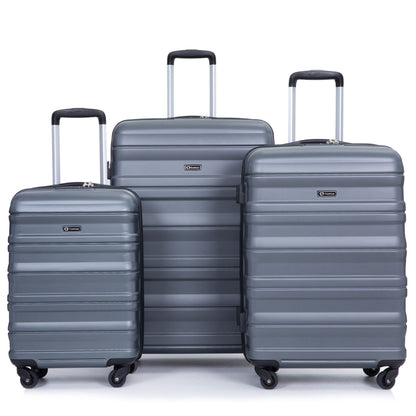 Expandable 3 Piece Luggage Sets Lightweight & Durable Suitcase, Spinner Wheels, Tsa Lock