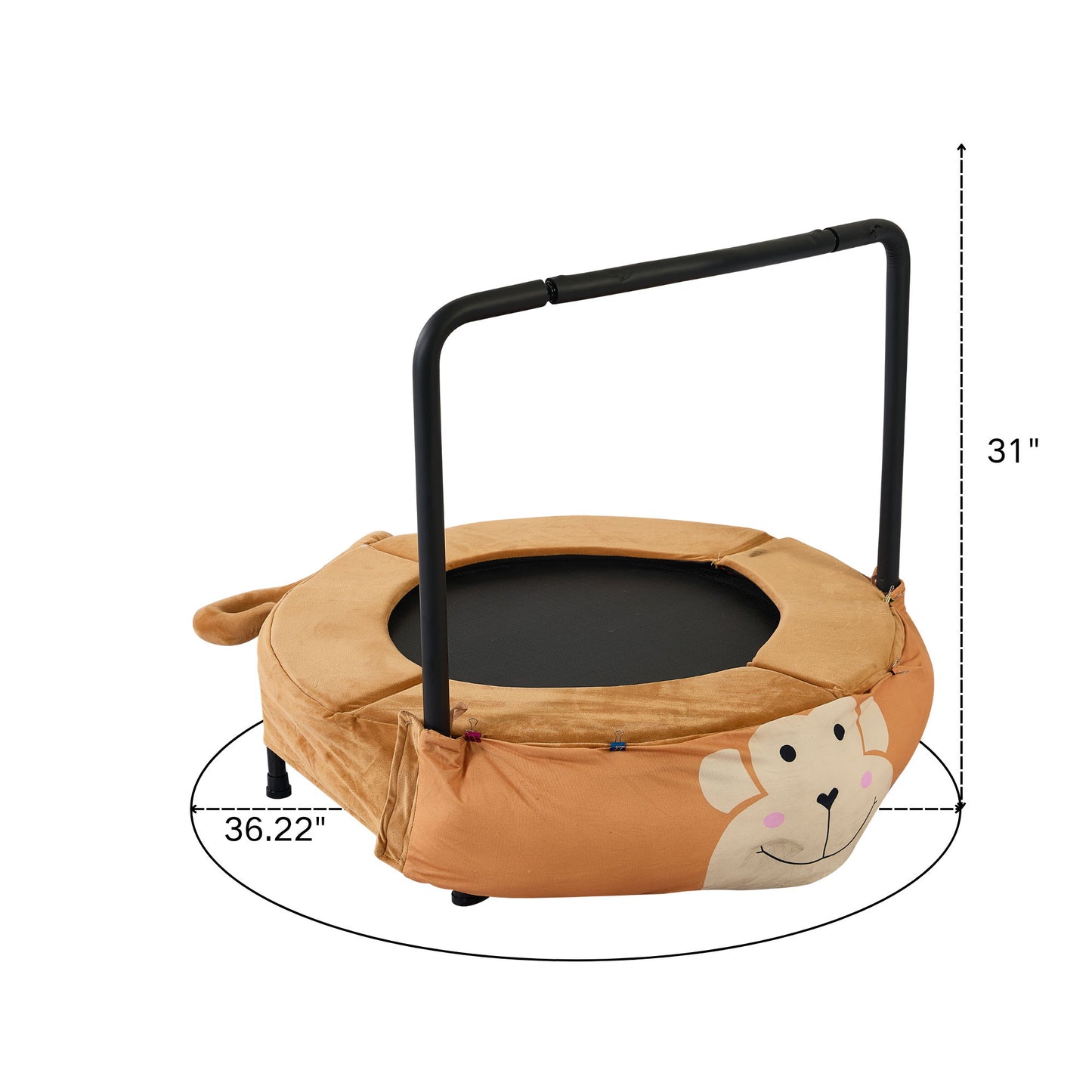 Children's Trampoline Happy Expression Outdoor / Indoor Dual Use, Foldable Iron Tube