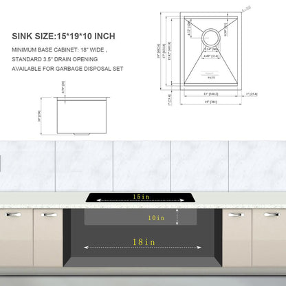 Laundry Workstation Undermount Utility Sink, Deep Single Bowl