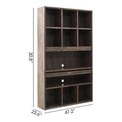 Perrisk - Desk With Bookcase