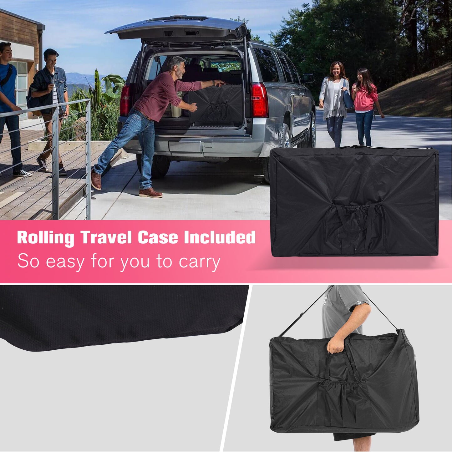 Portable Massage Table Bed With Carrying Case