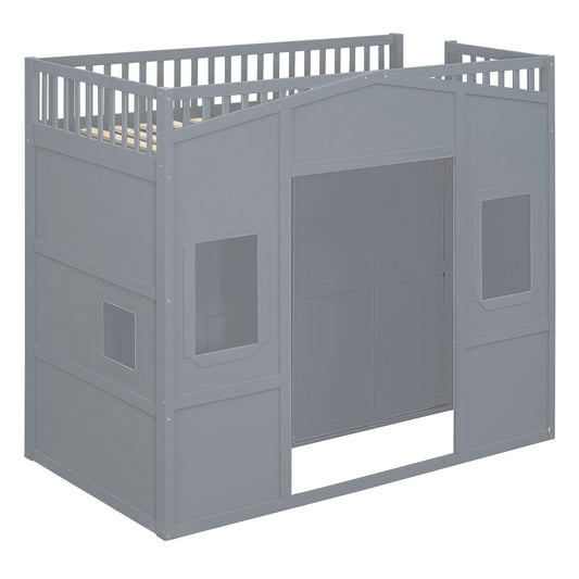 Loft Stylish Bed With Ladder And Wardrobe