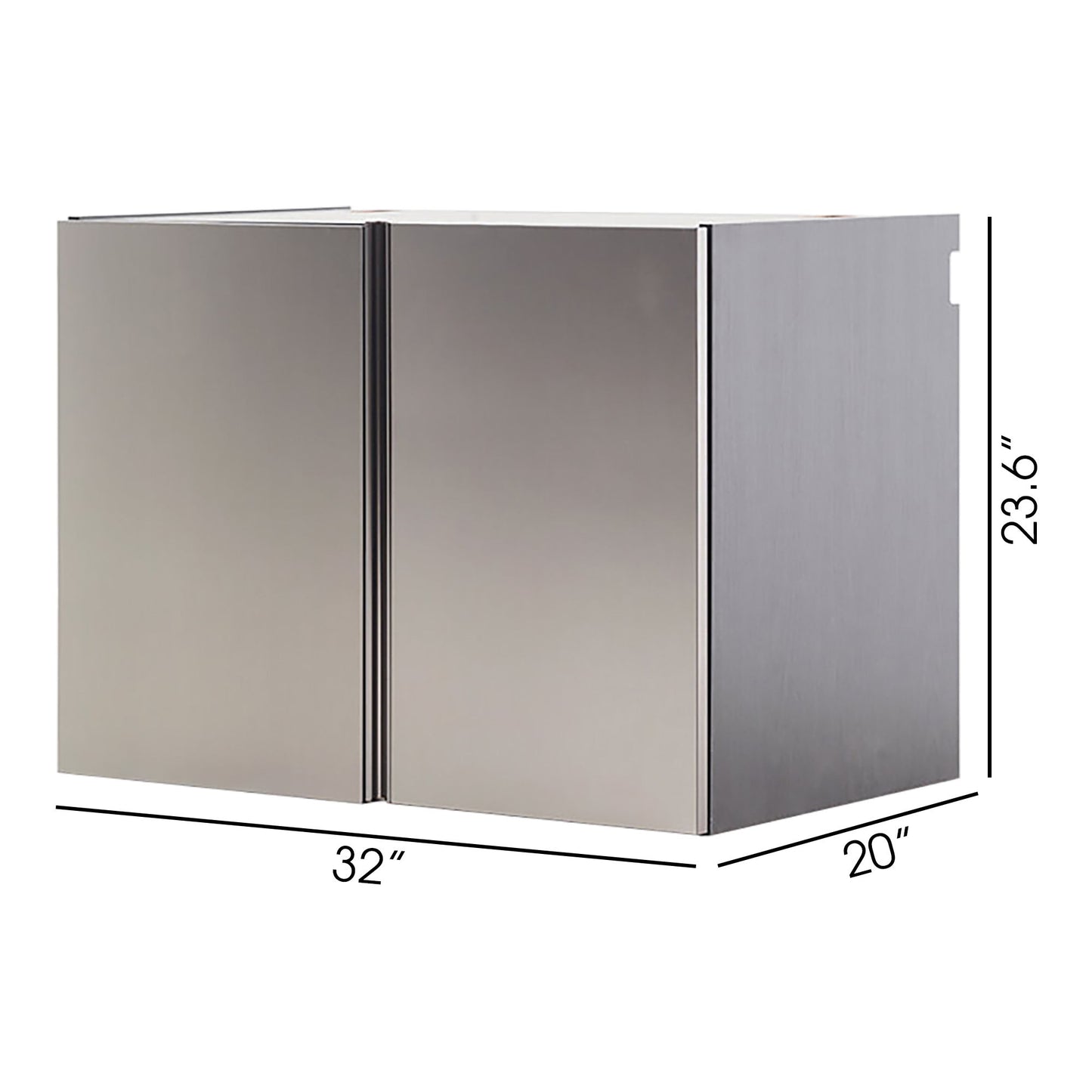 Nova Series - Wood Base Door Wall Mounted Garage Cabinet Soft Closing Water Resistant - Dark Gray