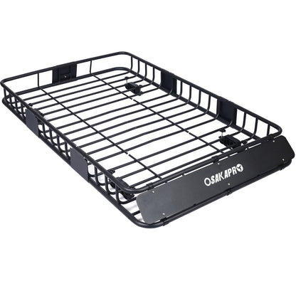 Motoring Rooftop Cargo Carrier Basket Steel, Universal Fit Roof Rack