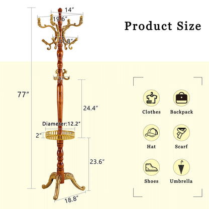 Multifunctional Coat And Hat Rack With Resin Stainless Steel Storage