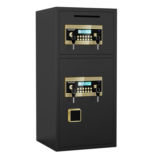 Large Double Door Coin Operated Safe, Digital Security Safe With Fireproof And Waterproof Bag