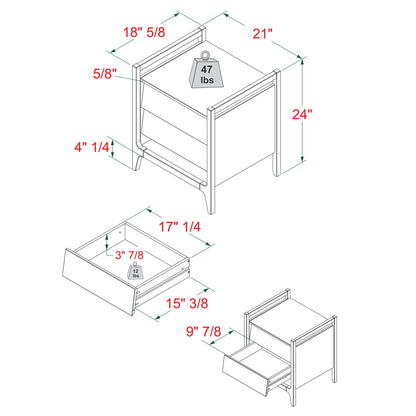 Scandi - Angle Face Nightstand
