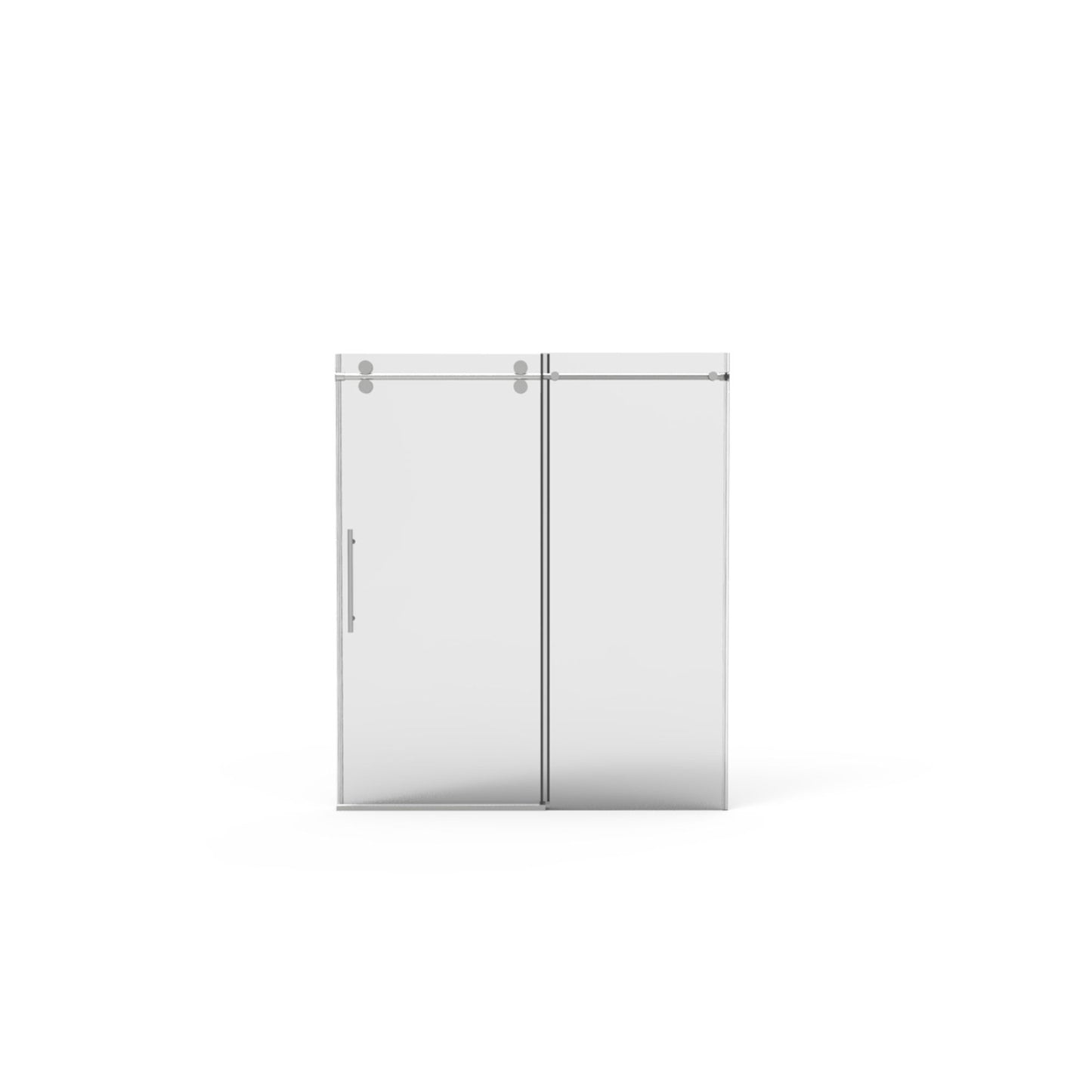 Frameless Shower Door, Sliding Shower Door, With Premium Thick Tempered Glass Shower Enclosure, Double Side Easy Clean Coat, Finished With Buffer - Chrome