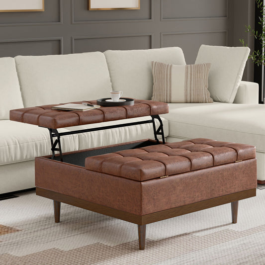 Mariah - Upholstered Lift Top Table Storage Ottoman