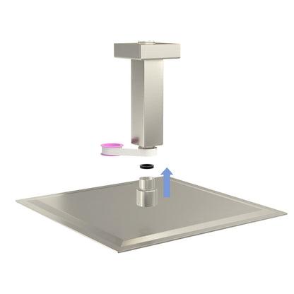 Ceiling Mounted Shower Arm With Flange Stainless Steel