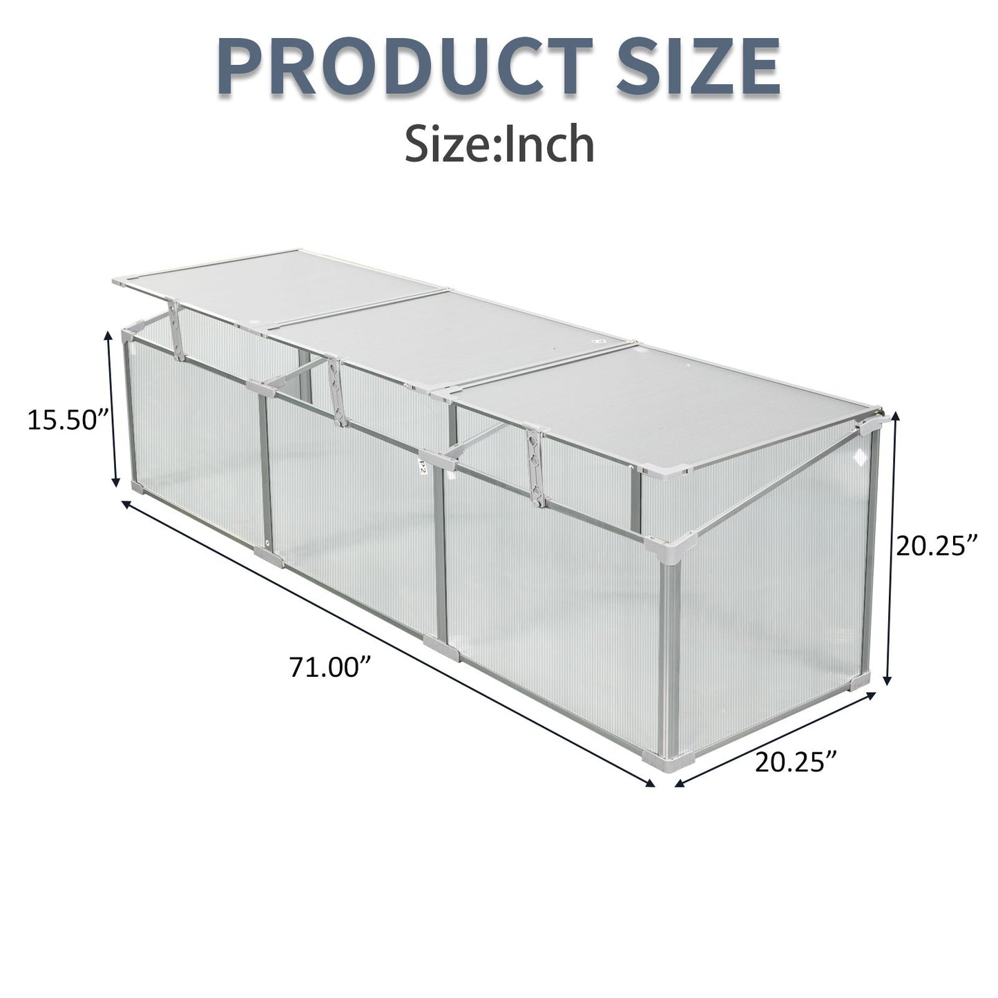 Polycarbonate Greenhouse For Outdoors In Winter - Silver
