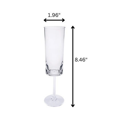 Oval Halo - Acrylic Champagne Flutes (Set of 4)