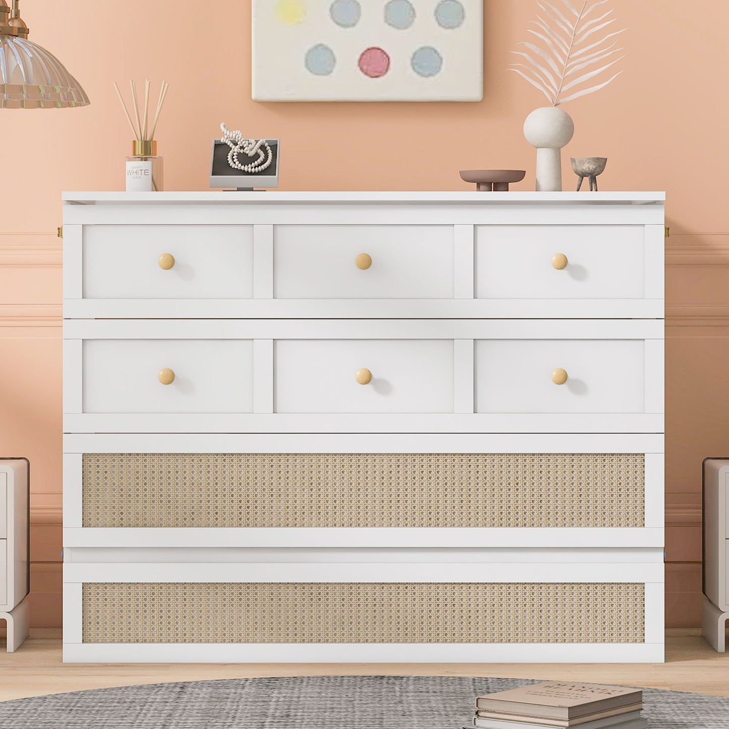 Murphy Bed With Large Drawers, Space Saving Design
